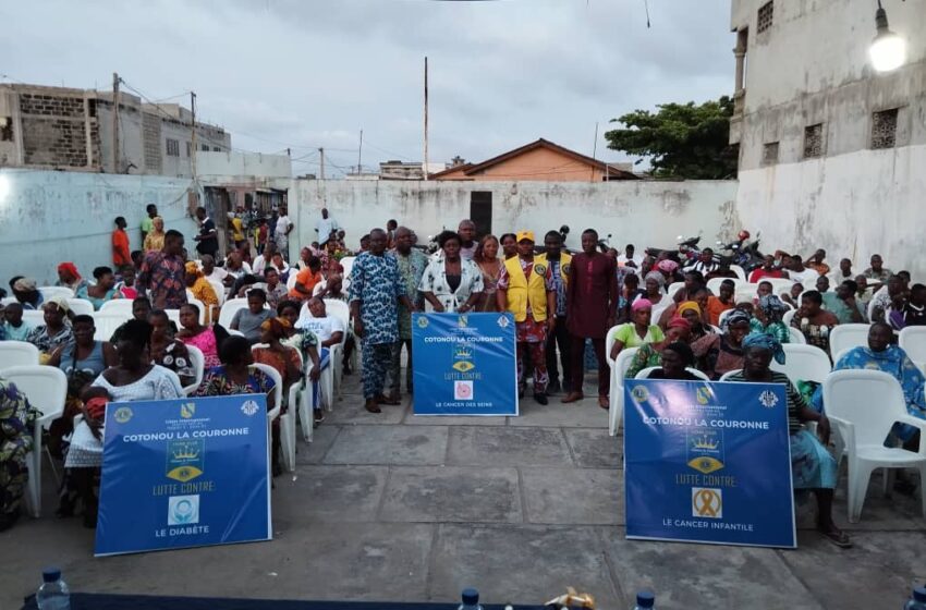  Octobre rose : Lions Club Cotonou La Couronne mobilise la population d’Akpakpa Dodomè contre le diabète et le cancer